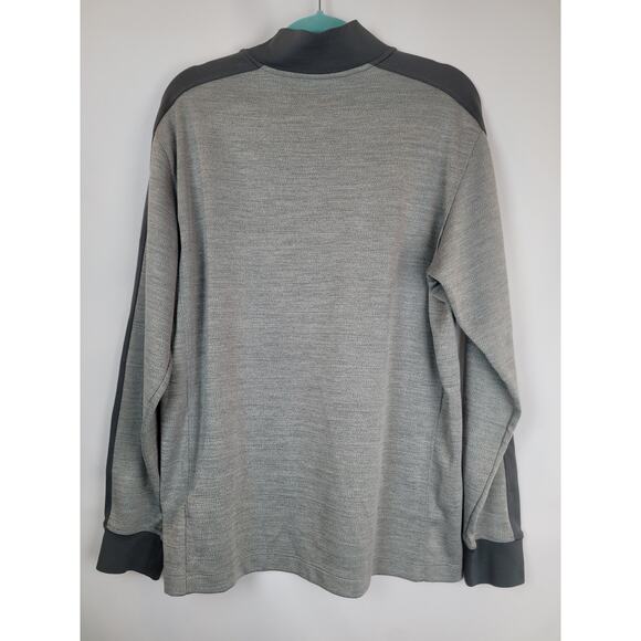 Nike Golf Mens Pullover Mock Neck Dri-Fit 1/4 Zip Sweatshirt Heather Gray Size L - Picture 9 of 13